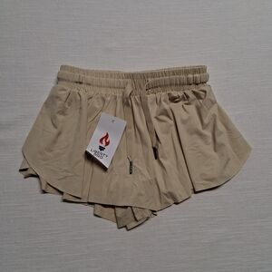 liberty Women's Tan Layered Athletic Shorts